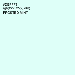 #DEFFF8 - Frosted Mint Color Image